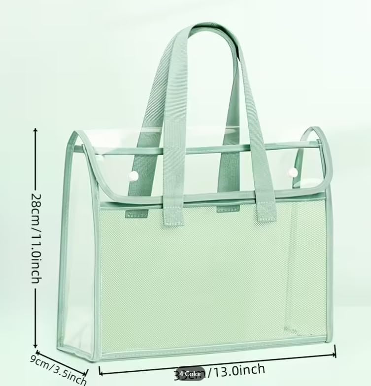 Portable Transparent Document Bag – Durable, Multi-Functional Organizer with Handle for School and Office Supplies Premium Quality Single Deals™