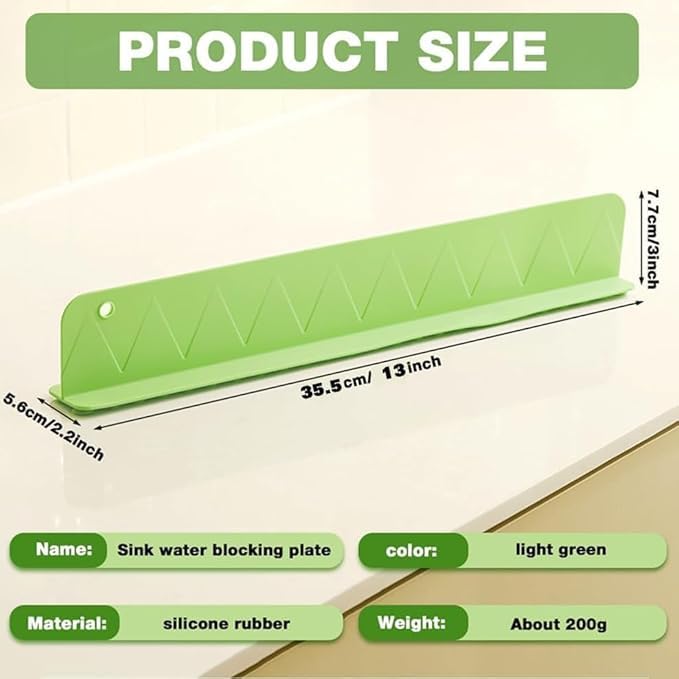 Sink Splash Guard 12x4 Inch Silicone Kitchen Water Suction Cup – Sophisticated Maintenance Solution Premium Quality SingleDeals™