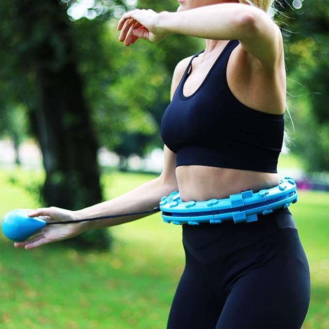 Adjustable Weighted Fitness Hoop – Smart Detachable Waist Trainer for Core Strengthening and Calorie Burning Premium Quality Single Deals™