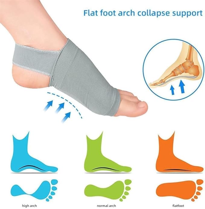 Comfortable Flat Foot Arch Support Brace - Breathable Elastic Compression Sleeve with Soft Gel Insert for Pain Relief and All-Day Comfort Premium Quality Single Deals™