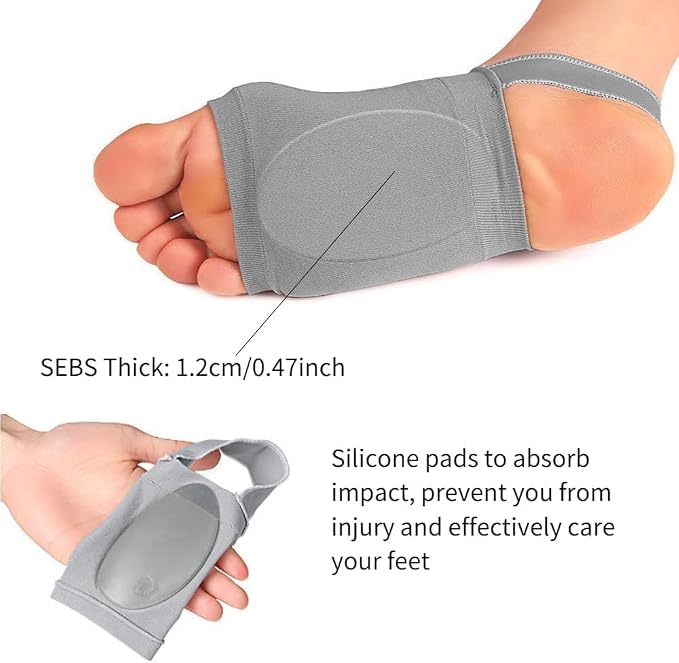 Comfortable Flat Foot Arch Support Brace - Breathable Elastic Compression Sleeve with Soft Gel Insert for Pain Relief and All-Day Comfort Premium Quality Single Deals™