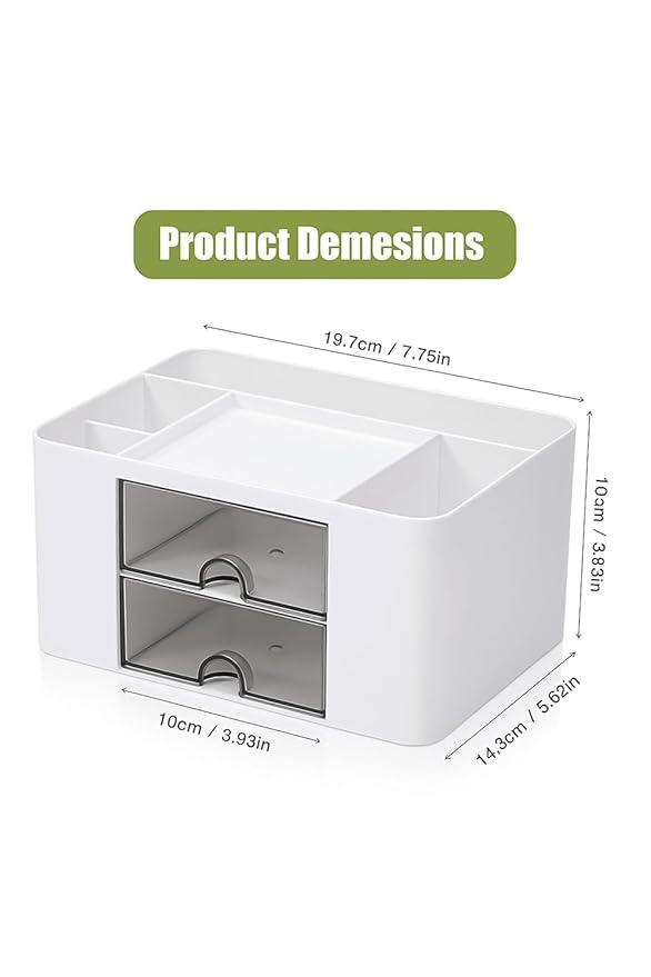 Single Deals™ Desk Organizer with 2 Drawers - Premium Quality