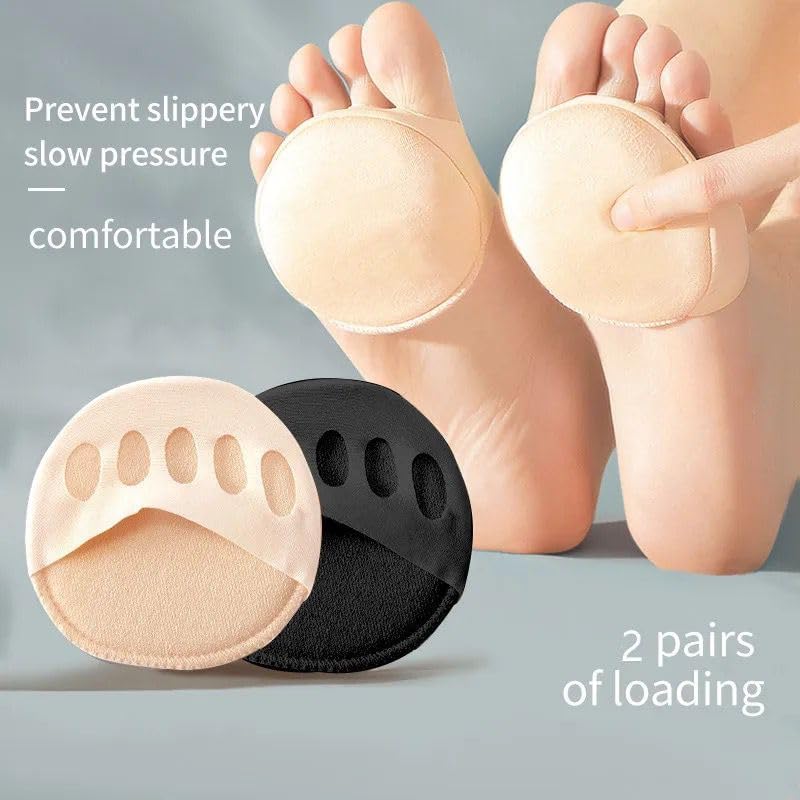 Comfortable Forefoot Sponge Cushion Socks - Breathable Half-Sock Pads with Toe Separators for Pain Relief and All-Day Comfort in Heels Premium Quality Single Deals™