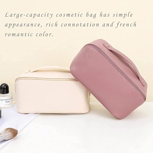 Single Deals™ Cross Open Cosmetic Bag (PINK) - Premium Quality