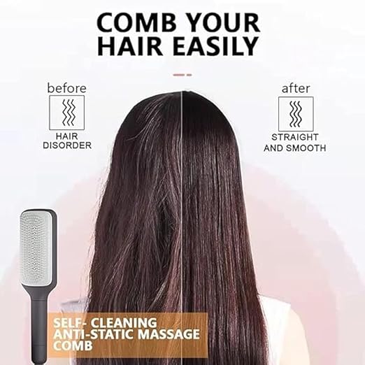 Premium Square Massage Comb – Professional-Grade Grooming and Self-Cleaning Utility