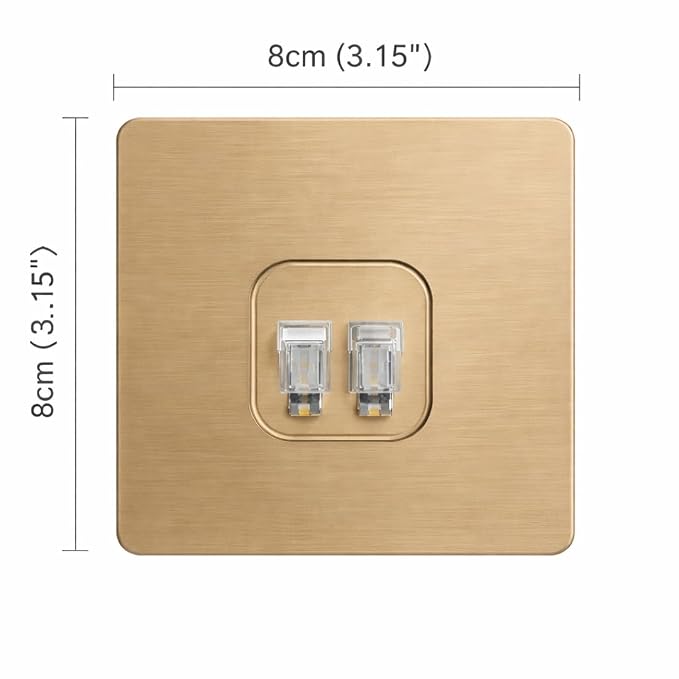 Single Deals™ Golden Adhesive Suction Hanger Sticker 7*7 0.40 mm Premium Quality