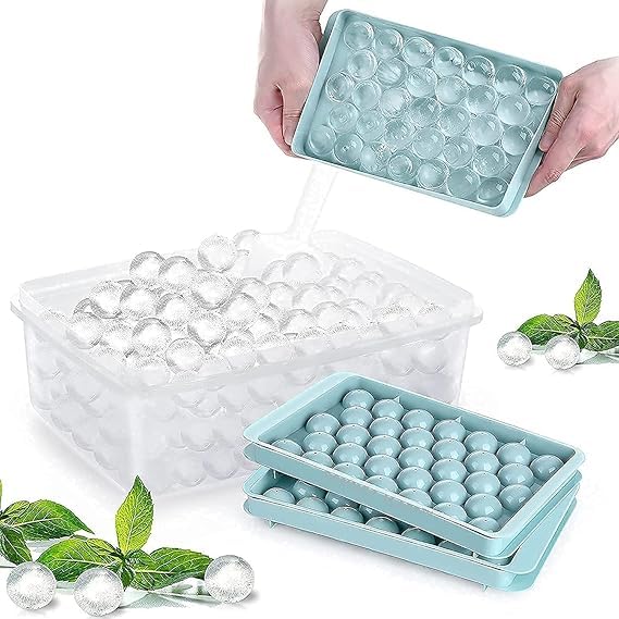 33-Cavity Round Ice Ball Maker Tray – Flexible Silicone Sphere Mold for Cocktails, Whiskey, and Kitchen Freezer Organization Premium Quality Single Deals™