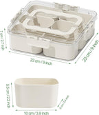 6-Compartment Food Organizer Tray – Airtight Multi-Grid Storage Container for Snacks, Ingredients, and Kitchen Organization Premium Quality Single Deals™