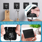 Single Deals™ 7 X 7 Black Large Hook Sticker