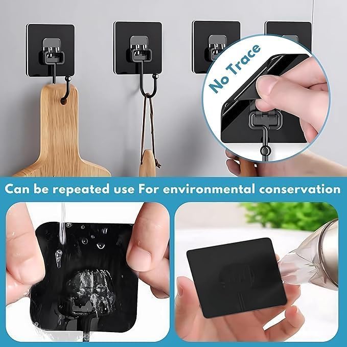 Single Deals™ 7 X 7 Black Large Hook Sticker