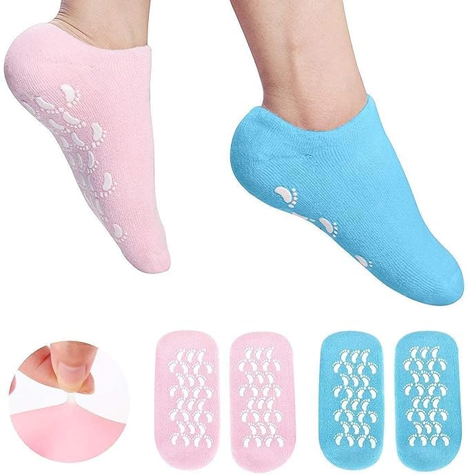 Moisturizing Anti-Skid Spa Gel Socks - Breathable, Hydrating Foot Treatment Sleeves with Non-Slip Grip for Soft, Pampered Feet Premium Quality Single Deals™