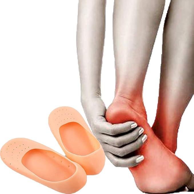Moisturizing Full Silicone Heel & Foot Socks - Breathable, Anti-Crack Treatment Sleeves for Smooth, Hydrated Skin Premium Quality Single Deals™