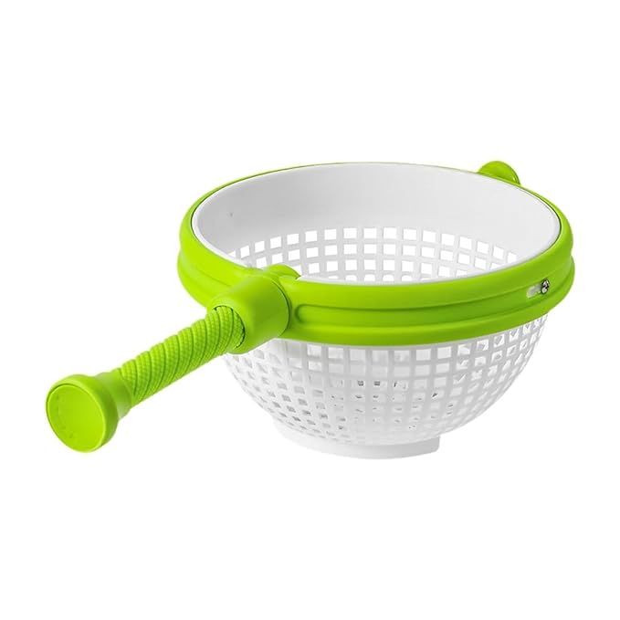 Vegetable Drain Basket – Innovative Press-Action Manual Salad Spinner and Produce Strainer for Efficient Kitchen Prep Premium Quality Single Deals™