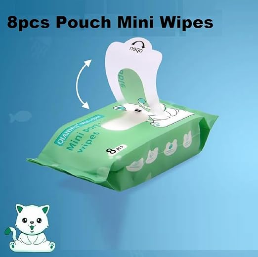 Mini Portable Wipes – 64-Piece Compact Cleansing Set for On-the-Go Hygiene