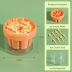 Round Ice Cream Candy Molds with Sticks for Kids Summer Party | Reusable Popsicles Candy Molds | 8 Candy Mold Maker (Multicolour)