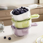 Dual Layer Draining Basket – Multifunctional Vegetable and Fruit Washing Bowl with Strainer for Kitchen Prep and Storage Premium Quality Single Deals™
