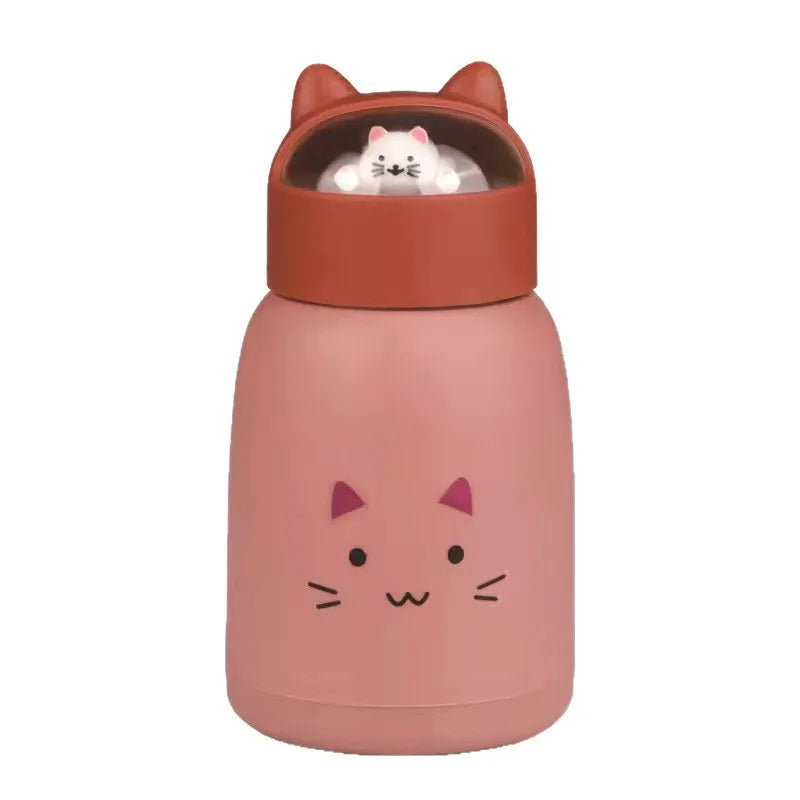 Kawaii WhimsyKids™ Animal Dome Glass Bottle  Premium Quality