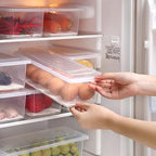 Fridge Storage Box – Clear Airtight Container with Drainage Tray for Fresh Produce and Kitchen Organization Premium Quality Single Deals™