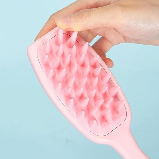 Premium Shampoo Brush with Long Handle – Ergonomic Scalp Massager and Cleanser