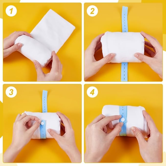Single Deals™ Elastic With Button Organizer (Pack of 10 Pcs) - Premium Quality