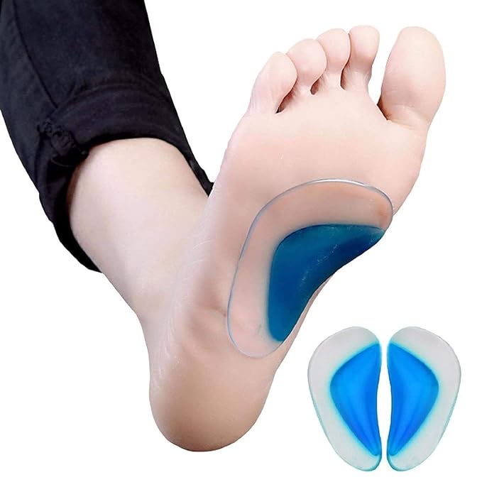 Comfortable Silicone Gel Arch Support Inserts - Supportive Orthopedic Pads for Flat Feet and All-Day Foot Relief Premium Quality Single Deals™