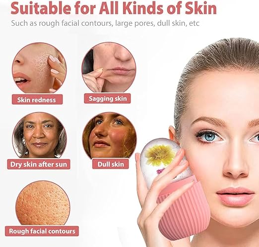 Silicone Ice Roller – Professional Facial Cooling Tool for Soothing, Depuffing, and Skin Rejuvenation Premium Quality Single Deals™