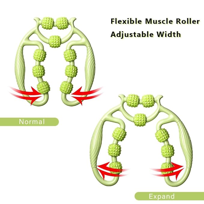 Premium 9-Wheel Roller Massager – Targeted Muscle Relief and Circulation Support