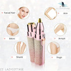 2-in-1 Glitter Flawless Hair Remover – Precision Grooming Tool for Effortless Eyebrow and Facial Hair Maintenance Premium Quality Single Deals™