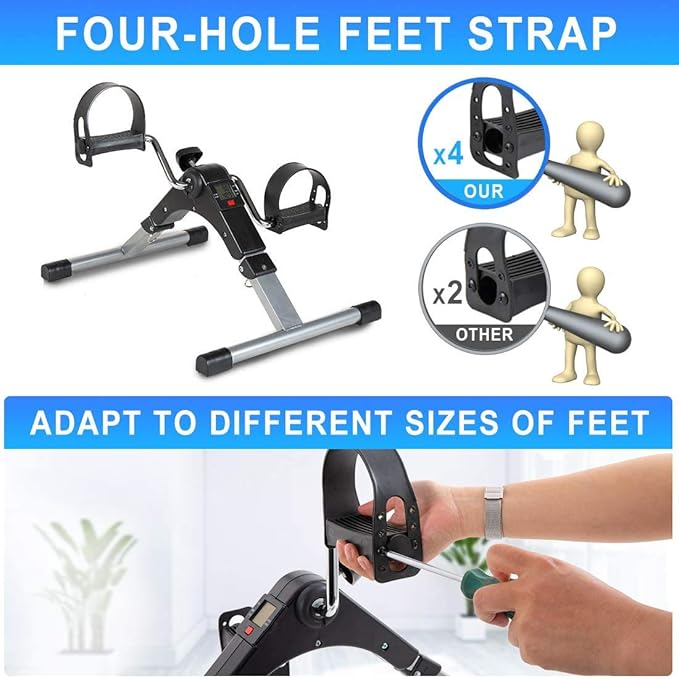 Compact Pedal Exerciser – Portable Mini Stationary Bike for Upper and Lower Body Toning Premium Quality Single Deals™
