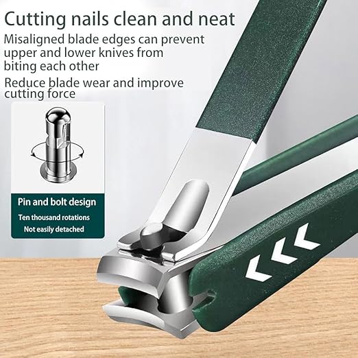 6-Piece Professional Green Manicure Set - Stainless Steel Grooming Kit with Elegant Storage Case for Nail and Cuticle Care Premium Quality Single Deals™