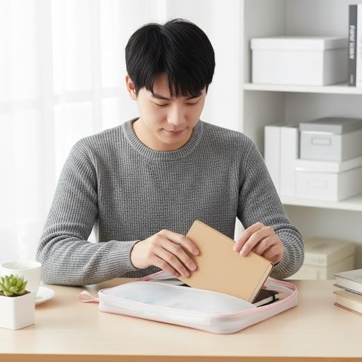Thickened Document Bag – Durable, Transparent Organizer with Handle for Enhanced Protection and Portability Premium Quality Single Deals™