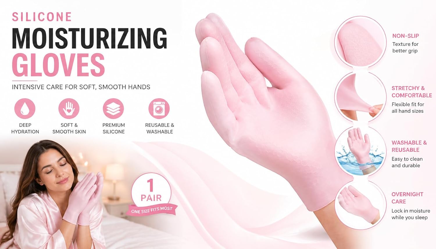 Moisturizing Spa Gel Hand Gloves – Hydrating Beauty Treatment for Soft, Rejuvenated Skin Premium Quality Single Deals™