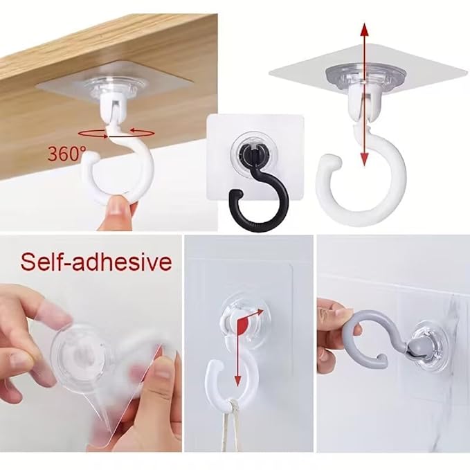 Single Deals™ 360 Degrees Transparent Black Hook