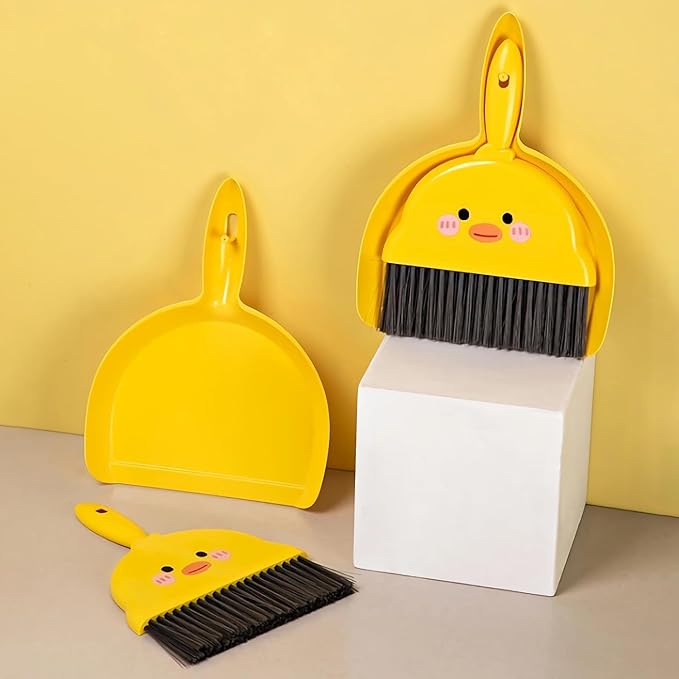 Premium Mini Dustpan and Broom Set – Whimsical, Compact Cleaning Solution for Desktop and Small Spaces