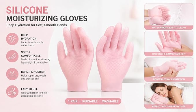 Moisturizing Spa Gel Hand Gloves – Hydrating Beauty Treatment for Soft, Rejuvenated Skin Premium Quality Single Deals™