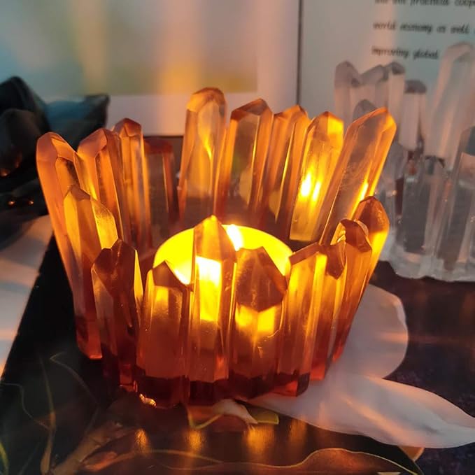Elegant Crystal-Effect Decorative Candle Holder – Stylish, Floral-Inspired Accent for Sophisticated Home Ambience Premium Quality Single Deals™