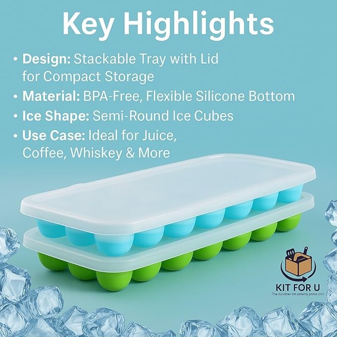 Single Deals™ 21-Cavity Ice Tray - Premium Quality