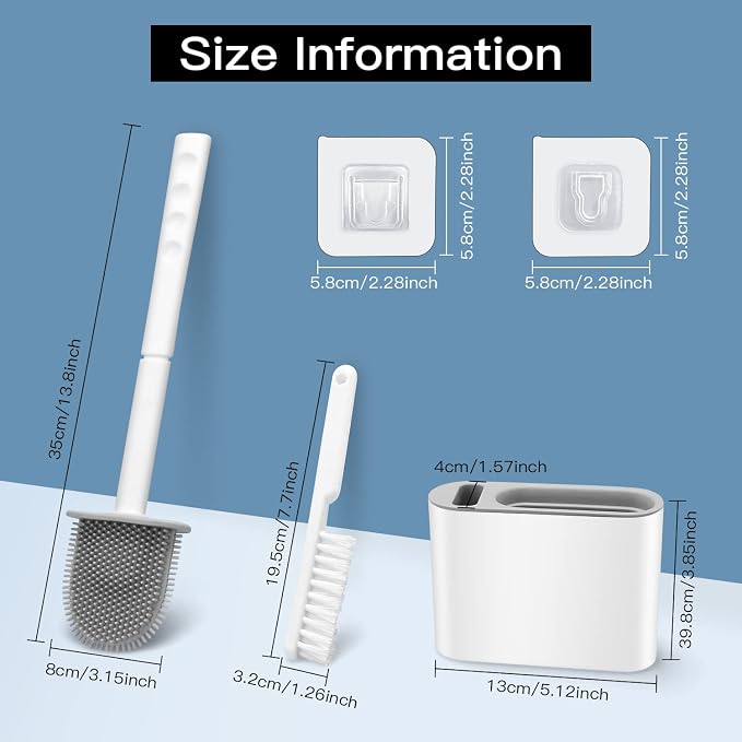 Wall-Hanging Toilet Brush Set  – Sophisticated Maintenance Solution Premium Quality SingleDeals™