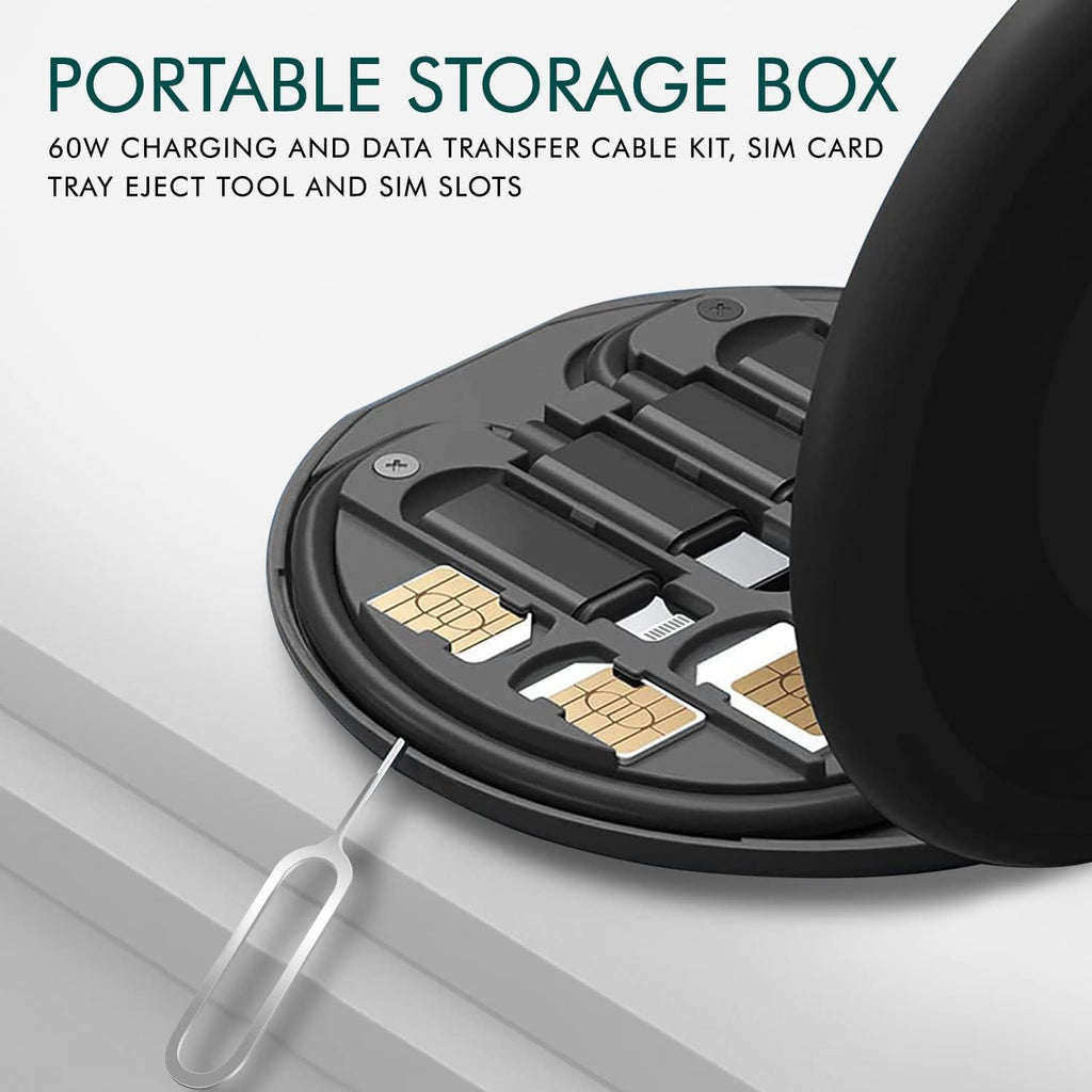 Premium All-in-One Data Cable Set – Sophisticated Universal Connectivity and Stand Solution