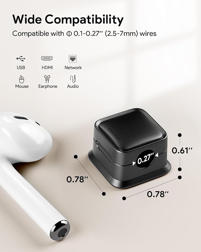 Premium 6-Piece Data Cable Holder Set – Sophisticated Professional Cable Management Solution