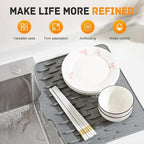 Silicone Dish Drying Mat (32x25cm) – Heat-Resistant, Anti-Slip Countertop Organizer for Efficient Kitchen Cleanup Premium Quality Single Deals™
