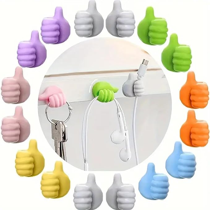 Single Deals™ Thumb Shape Hook CableOrganizer