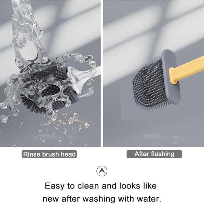 Silicon Toilet Brush with Slim Holder – Sophisticated Maintenance Solution Premium Quality SingleDeals™
