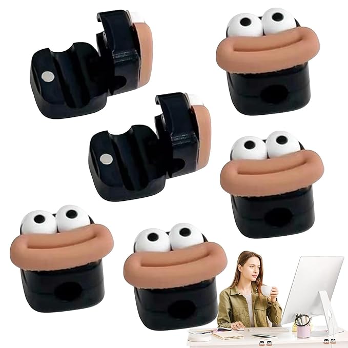 Premium Cartoon-Style Wire Wall Holder – Ergonomic Cable Management Solution