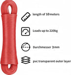 Single Deals™ 10 Meter PVC Cloth Rope With 2 Hooks - Premium Quality