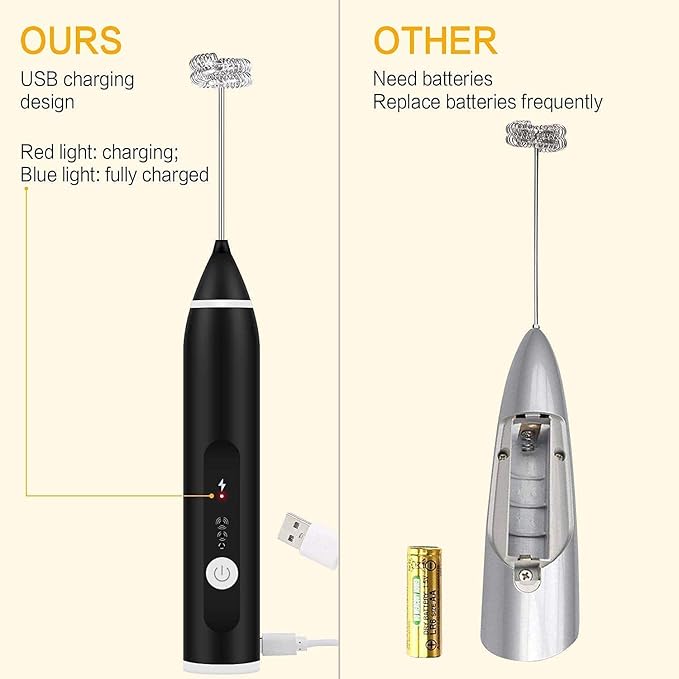 Single Deals™ USB Big Coffee Beater Recharcheable  [Premium Quality]