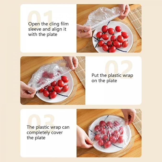 Single Deals™ Plastic Food Wraps (100 PC) [Premium Quality]