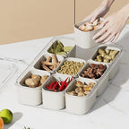 9-Compartment Food Organizer Tray – Airtight Multi-Grid Storage Container for Spices, Snacks, and Kitchen Organization Premium Quality Single Deals™