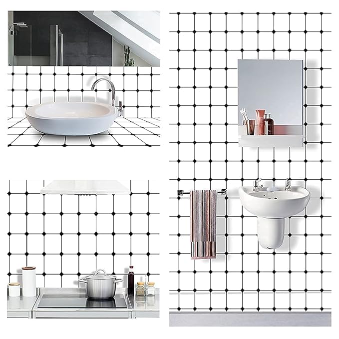 Diamond Wallpaper Peel and Stick Wallpaper Black and White Contact Paper Vinyl Geometric Self Adhesive Removable Wallpaper for Bedroom Waterproof Backsplash Wallpaper