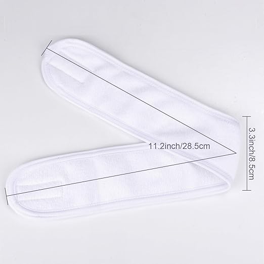 Face Wash Headband (White) – Adjustable Soft Microfiber Spa Hairband for Skincare, Makeup Application, and Facial Routines Premium Quality Single Deals™ (Copy)